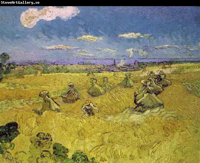 Vincent Van Gogh Wheat Stacks with Reaper
